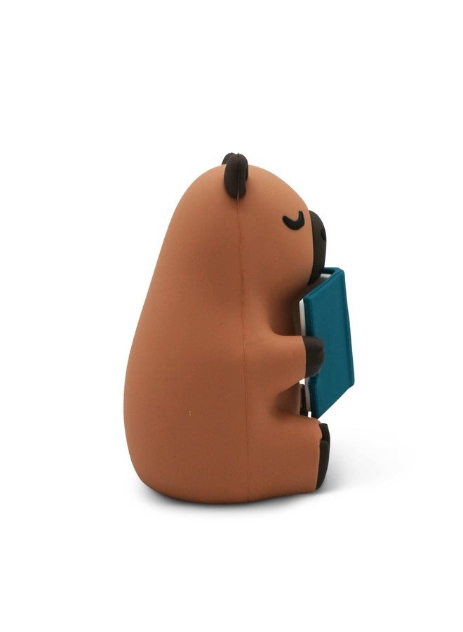 GOOFBALLS Little Readers - Cute Figurines for Bookshelves, Desks, Terrariums & Home Decor - Book-Loving Animal Statues - Capybara - Image 4